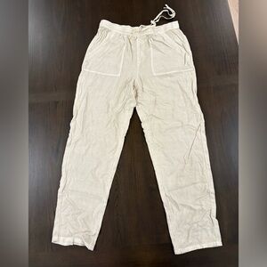 O'Neill Women's Cream Drawstring Ankle Pants